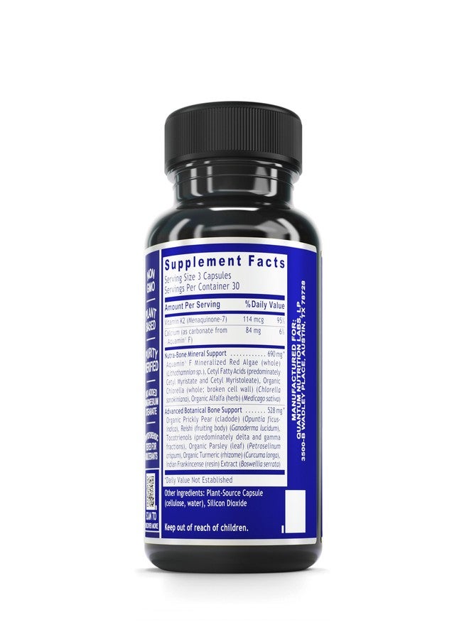 Quantum Nutrition Labs Quantum Bone Health - Bone Health Vitamins, Bone Strength Supplement for Women and Men, Organic Calcium Supplement with Fermented Vitamin K2, Bone Health Support - 90 Capsules - Image 2